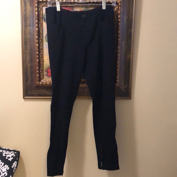 ATM Stretchy High waist straight leg zipper hem, pockets front & back pants - Picture 1 of 12